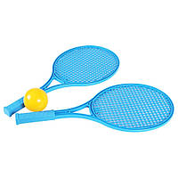 Ігровий набір для гри в теніс 2 ракетки + пом'ячик 9х53х24,5 см Технок Синій (2000002428428)