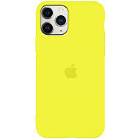 Чехол Silicone Case Slim Full Protective для Apple iPhone 11 Pro (5.8") Желтый / Neon Yellow