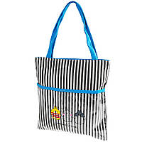 Женская пляжная тканевая сумка (3DETAL1814-1) 32х34х2 см Valiria Fashion Разноцветный (2000001456392)