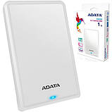 PHD External 2.5'' ADATA USB 3.2 Gen. 1 DashDrive Classic HV620S 1TB Slim White, фото 4