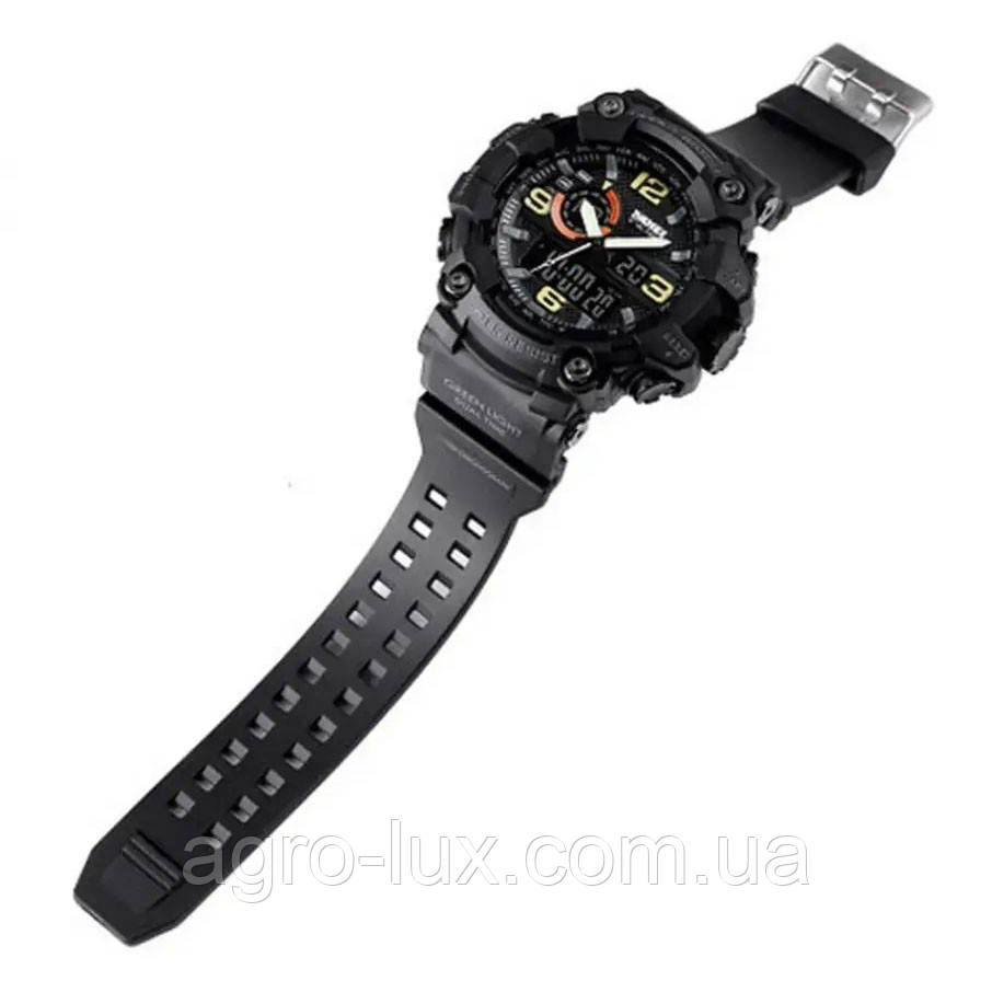 Водостійкий тактичний годинник SKMEI 1520BK | Військовий чоловічий наручний годинник зелений | Годинник MO-226 армійський скмей