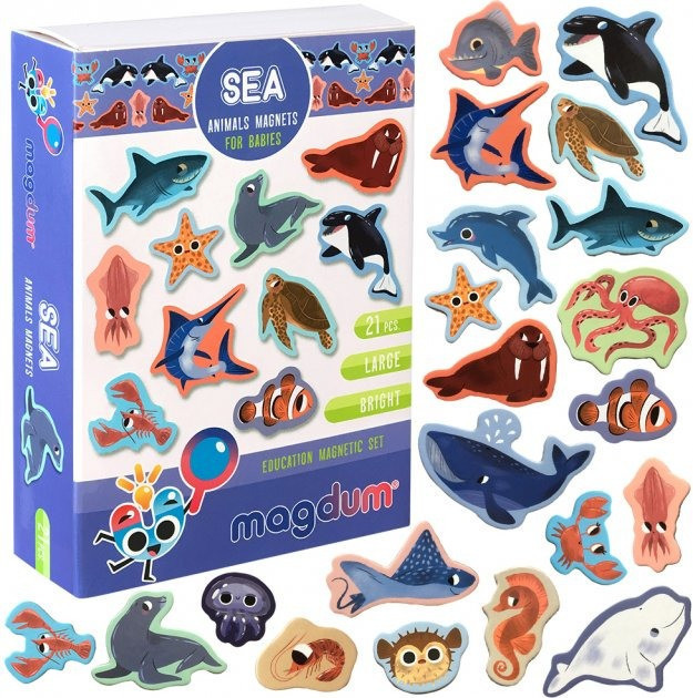 Набір магнітів "Морські Тварини" 3,7х17х12 см Magdum Різнобарвний (2000002420149)