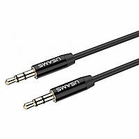 Аудіо-кабель Usams YP-01 Aux Audio Cable 1m Black