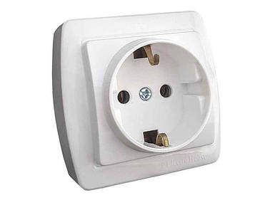 Розетка зовн. проводки із заземленням ЕН-2145 ТМ ELECTROHOUSE FG