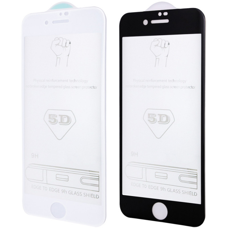 Захисне скло 5D Hard (full glue) (тех.пак) для Apple iPhone 7 / 8 / SE (2020) (4.7")