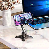 Тримач для мобільного HOCO HD3 Joy push-type desktop stand Black, фото 6