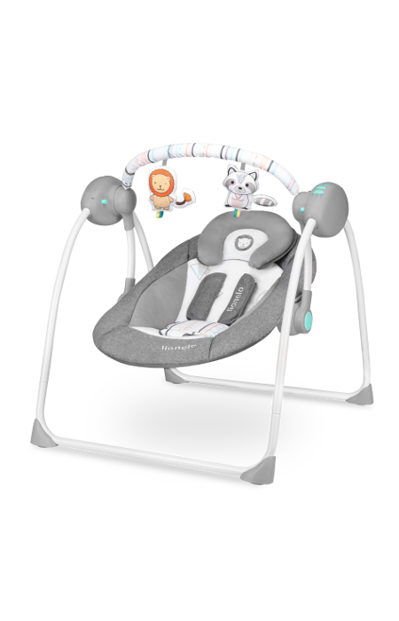 Дитяче крісло-гойдалка RUBEN GREY TURQUOISE 75х70х66 см Lionelo (2000001483329)