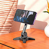 Тримач для мобільного HOCO HD2 Joy ring magnetic desktop stand Black, фото 7