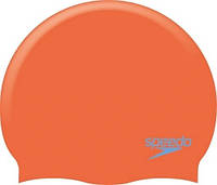 Шапка для плавання Speedo PLAIN MOUD SILC CAP JU помаранчевий, синій Діт OSFM 8-7099014570