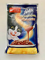 Влажный корм для кошек FELIX Говядина и помидоры в соусе 85г
