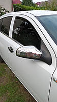 Накладки на зеркала (2004-2010, 2 шт) Хромированный пластик для Opel Astra H