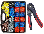 Комплект шістигранний кримпер +2430 наконечників (17 видів) + органайзер 25х21х4см [DART.CLE6-6box] Tactix