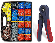 Комплект чотиригранний кримпер +2430 наконечників (17 видів) + органайзер 25х21х4см [DART.CLE10Sbox] Tactix