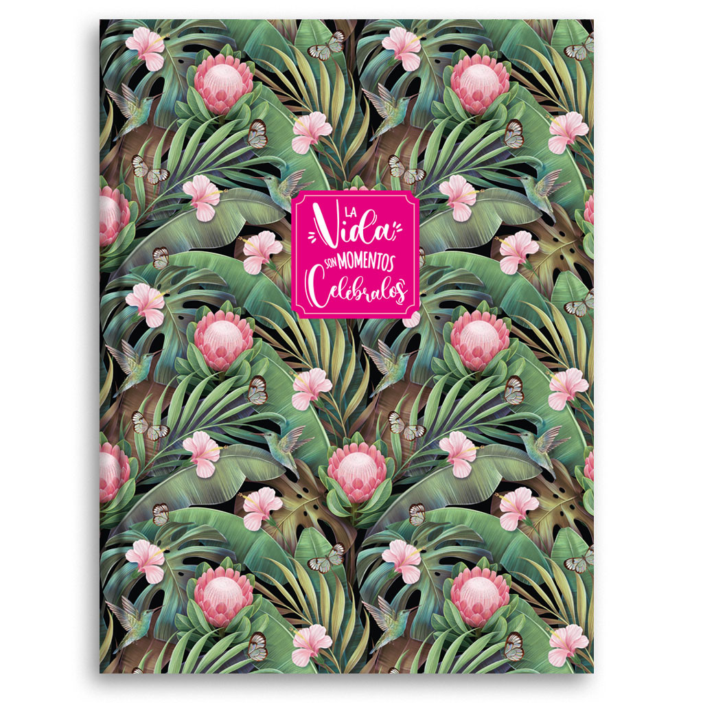 Блокнот А5 176 арк тв палітурка клітинка лам Тропики 403