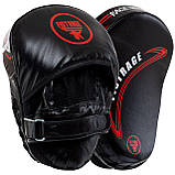 Лапи вигнуті шкіряні (2 шт.) для боксу та єдиноборств FISTRAGE VL-8488 25x20x4 см, фото 2