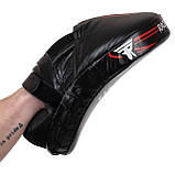 Лапи вигнуті шкіряні (2 шт.) для боксу та єдиноборств FISTRAGE VL-8488 25x20x4 см, фото 7
