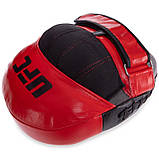 Лапи вигнуті шкіряні (2 шт.) для боксу та єдиноборств UFC PRO Micro UCP-75344 23х17,5х4,5 см, фото 3