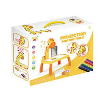 Проектор для малювання зі столиком "Жирафік" жовтий, підсвідчування, мелодія, 24 слайди, 12 фломастерів, 29х23,5х35 см (2200-4), фото 4