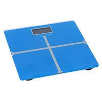 Напольные электронные весы квадратной формы из стекла до 180 кг AL Голубой в упаковке 1 шт
