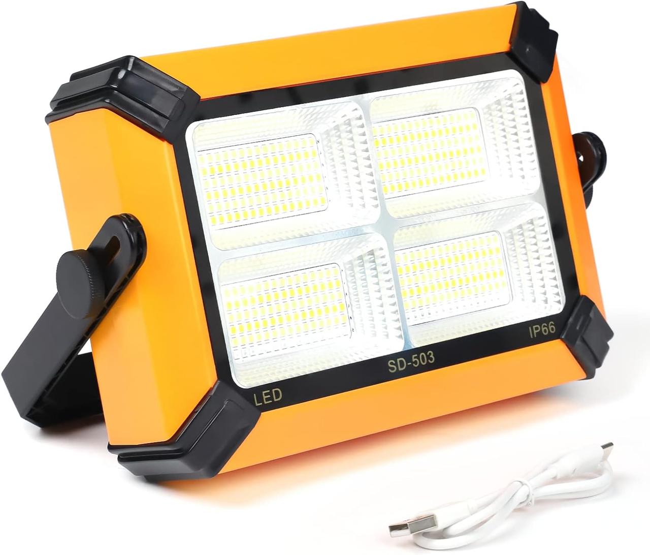 Ліхтар прожектор акумуляторний світлодіодний 30 W із сонячною батареєю і функцією Power Bank UKC 881