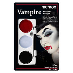 Набір театрального гриму Mehron Tri-Color Makeup Palette (Skeleton)