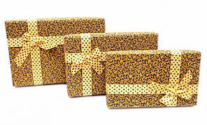 Комплект з 3-х коробок Гофра Жовтий