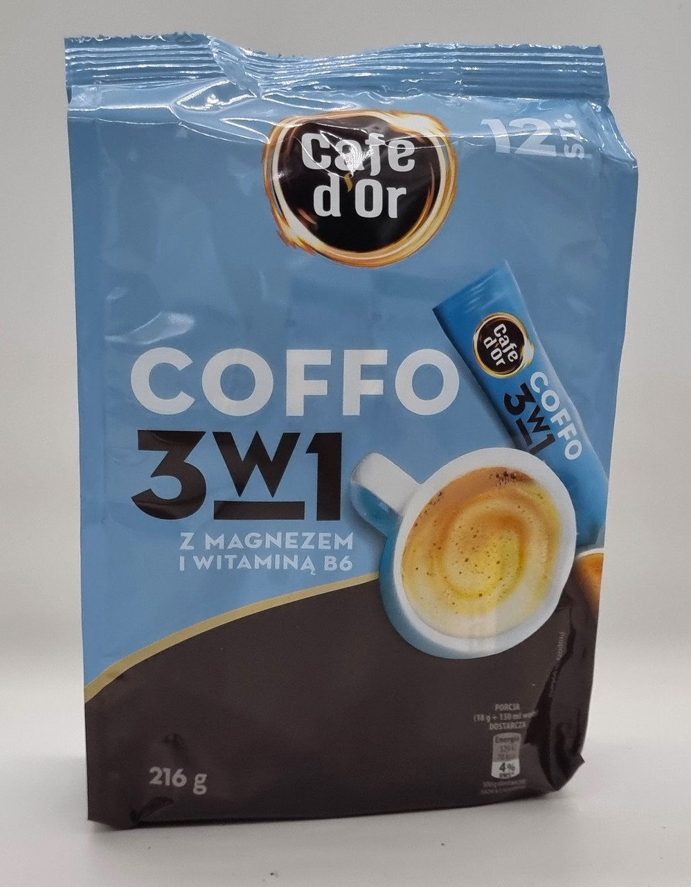 Кавовий напій "Cafe D'or" 3 в 1 Coffo з магнієм 12 шт