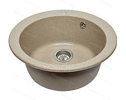 Гранитна мийка Aquaton №1 Ø510 Капучіно