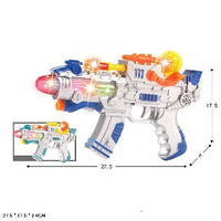 Игрушка Бластер арт. JD-382 (96шт/2)батар., 2вида, короб. 27,5*17,5*6см