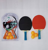 Теннис настольный ТТ2304 (50шт) 2 ракетки, 3 мячика, в слюде