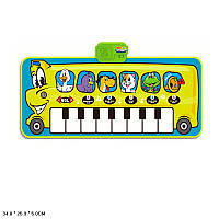 Музыкальный детский коврик 757-05 (48шт/2) голоса животных, музыка, ноты, в коробке 34*5*25,3см