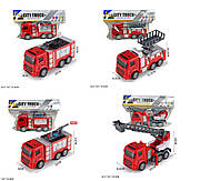 Игрушечная Пожарная машина арт. 999-2/3/7/8 (72шт/2) инерц.,,4вида пакет 32*9*22см