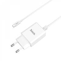 СЗУ и кабель Micro Hoco - C62A Victoria 2 USB 2.1A White