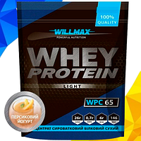 Сывороточный протеин Whey Protein 65% Willmax 1 кг со вкусом Персиковый йогурт