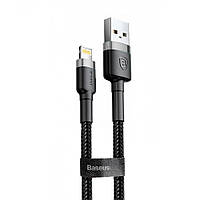 Кабель usb Baseus (CALKLF-A) cafule Cable USB For Lightning 2.4A 0.5m Gray + Black