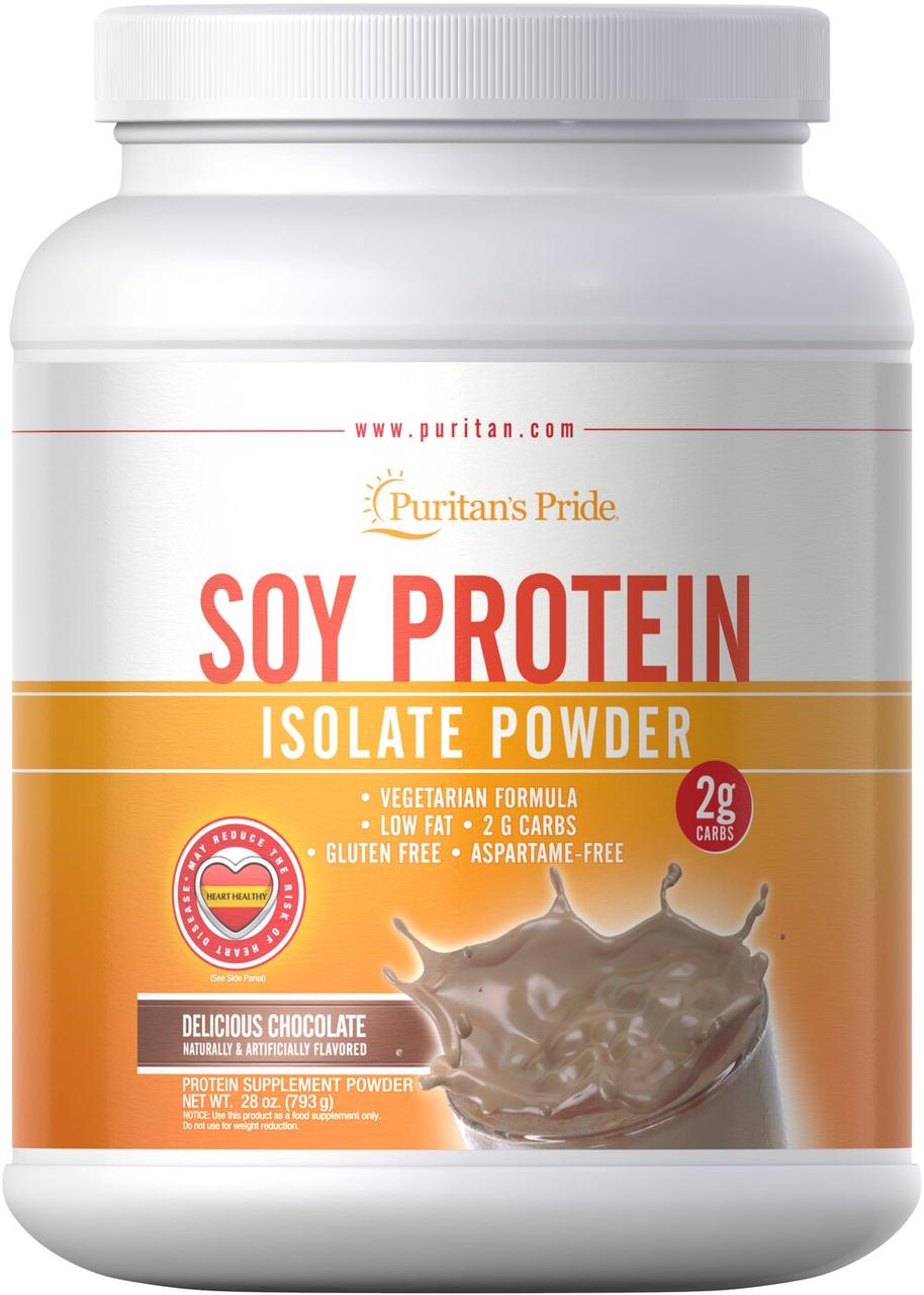 Соєвий протеїн порошок, смак шоколаду, Soy Protein Isolate, Puritan's Pride, 793 г