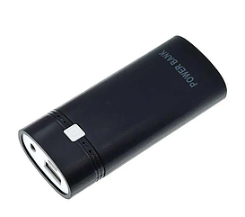 Корпус Power Bank для акумуляторів 2x18650 max 5600 mA USB microUSB з ліхтариком Чорний (код: 2x18650 Black )