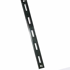 Рейка одинарна настінна посилена хромована 2 м (1.6) направляючий торговий профіль