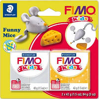 Набор для творчества Fimo Kids Веселый мышонок 2 цвета х 42 г (4007817057254)