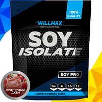 Соевый протеин изолят SOY ISOLATE Willmax 900 г cо вкусом клубничный джем