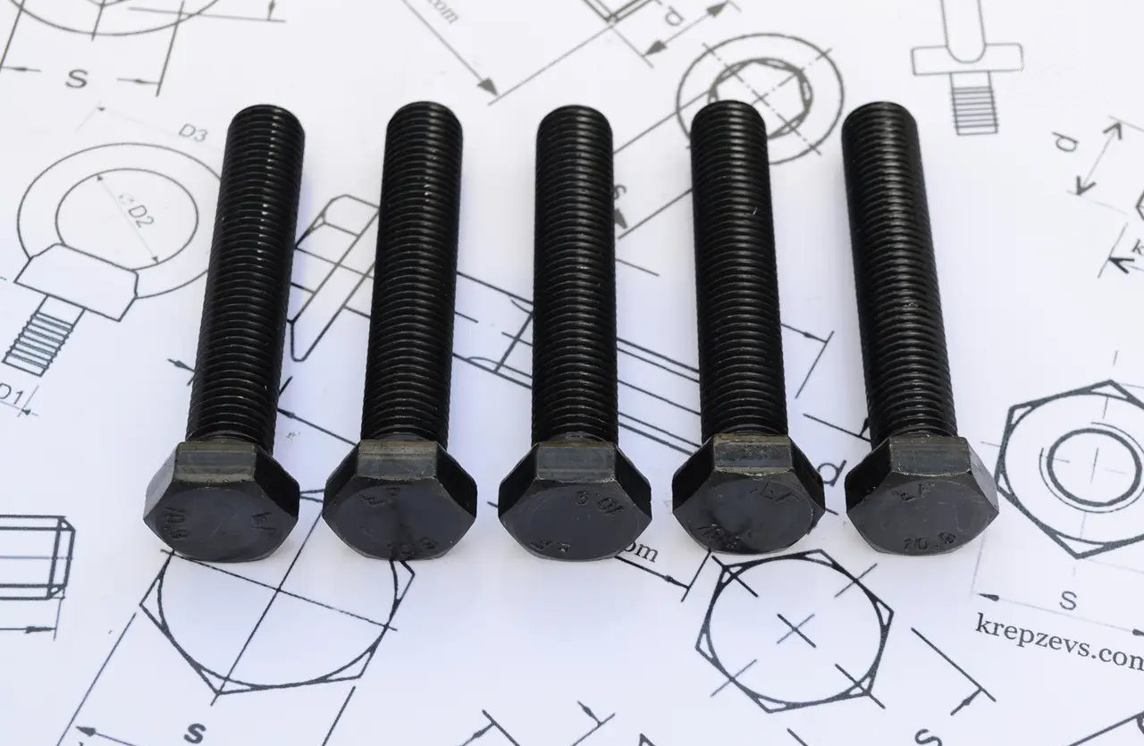 Купить болт М60 DIN 933 класс прочности 10.9 с гарантией 36 месяцев