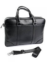 Черный кожаный портфель 9904-1
