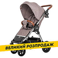 Акція! Дитяча коляска прогулянкова (надувні колеса) CARRELLO Supra CRL-5510 Bisquit Beige Бежевий Акція до 31.03