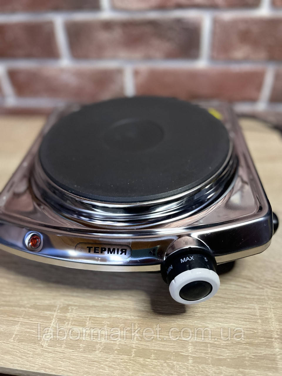 Електроплитка 1-комф. /нерж/ 1500ВТ, фото 1