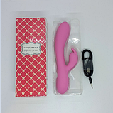 Подвійний вібратор кролик із підігрівом, кліторально вагінальний стимулятор G-Spot, інтимні іграшки, фото 9