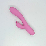 Подвійний вібратор кролик із підігрівом, кліторально вагінальний стимулятор G-Spot, інтимні іграшки, фото 10
