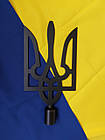 Золота металева верхівка на прапор в формі Тризуба, велике золоте навершя на флагшток, тримач прапора 29х15, фото 2
