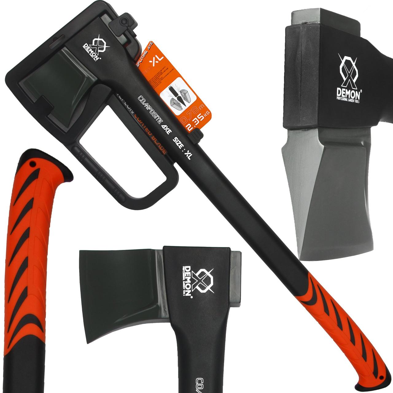 Сокира колун теслярська для рубки та колки дров універсальна з чохлом Demon M82820 2,35 kg XL, фото 1