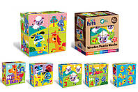Деревянная игрушка Kids hits KH20/022 (64шт) кубик 5см набор 4шт в кор. 12,8*12,8*5,8 см