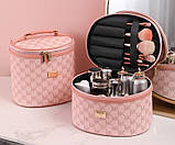 Косметичка дорожня жіноча. Кейс бокс для косметики водонепроникний. Органайзер скриньки для косметики, фото 5